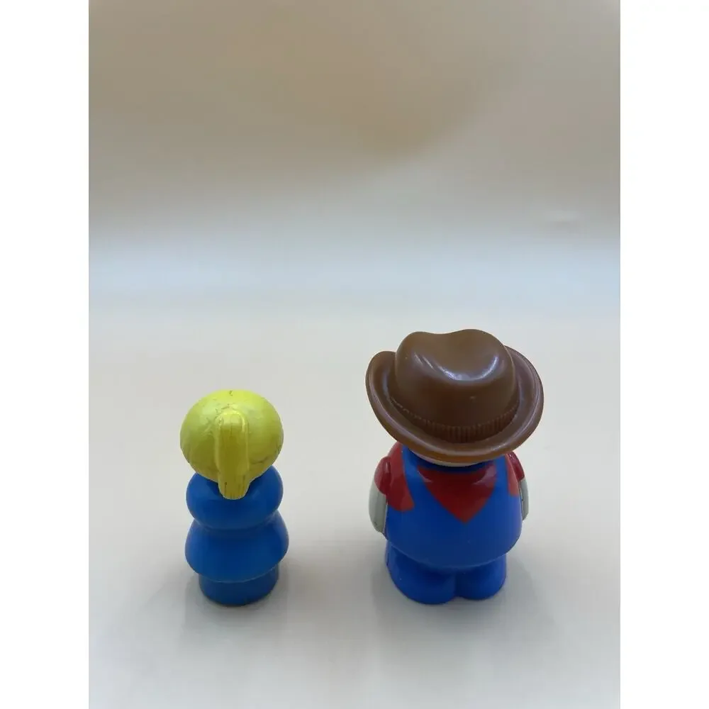 Vintage Fisher-Price Little People Lot of 2 Farmer And Mom